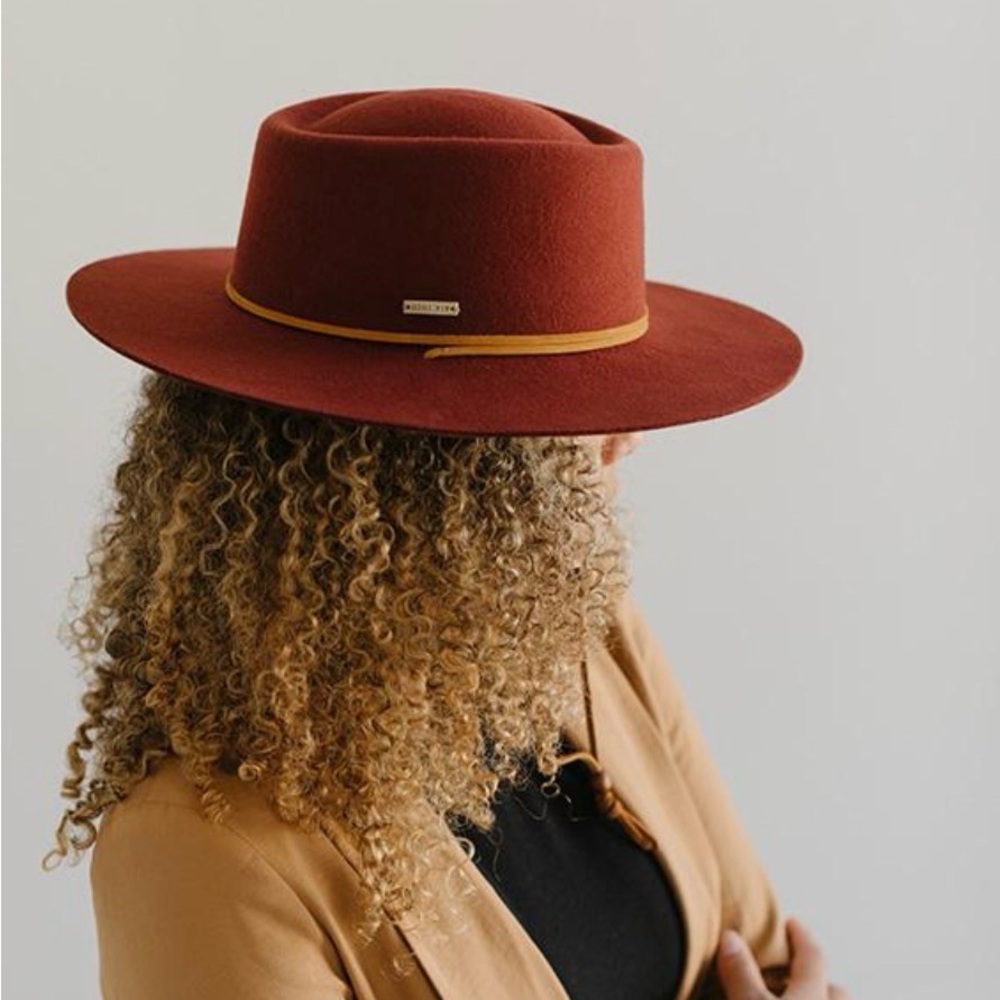 GIGI PIP''s Wren Flat Brim Telescope Crown Hat - Rusty Red - Picture 2 of 6